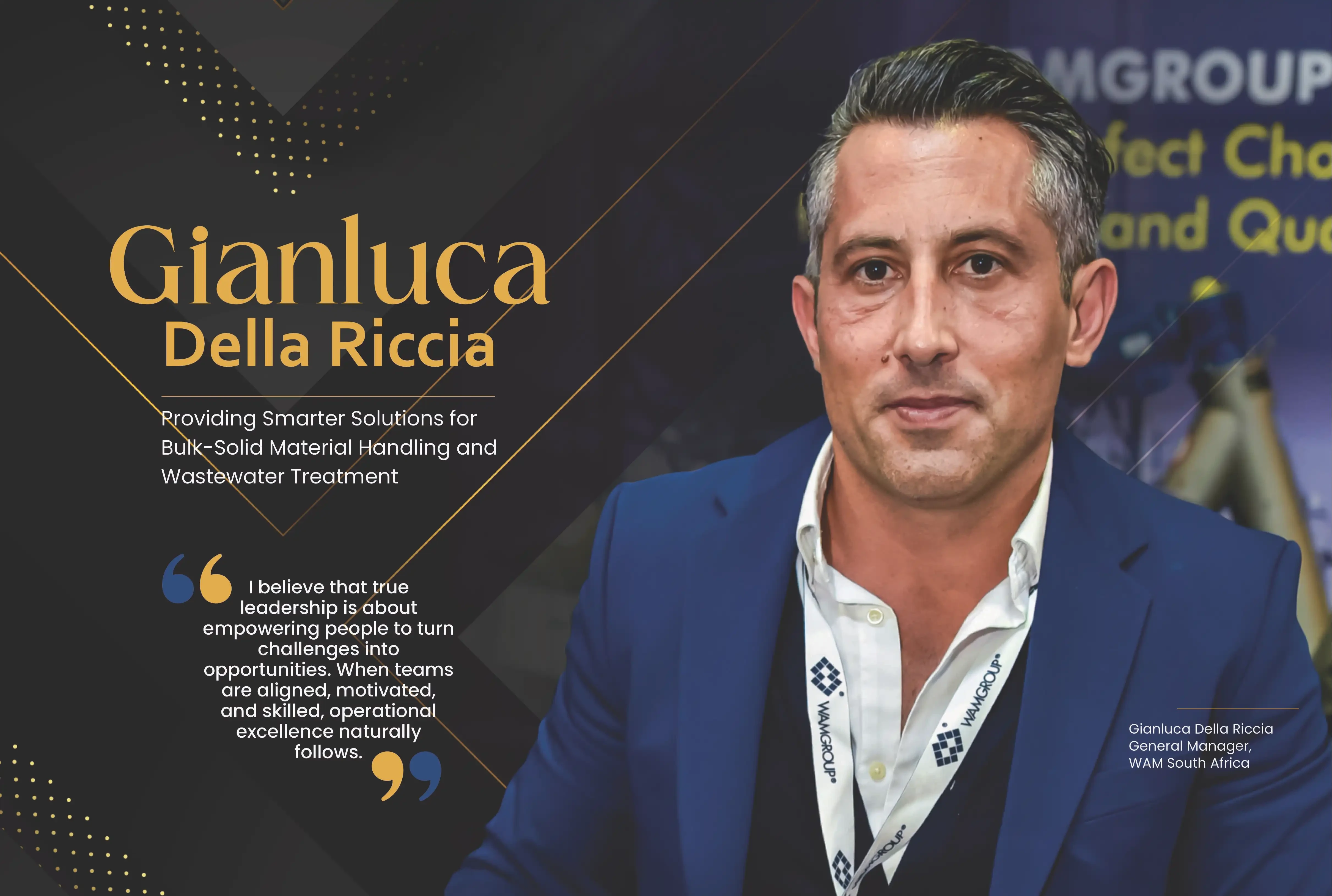 Gianluca Della Riccia: Providing Smarter Solutions for Bulk-Solid Material Handling and Wastewater Treatment