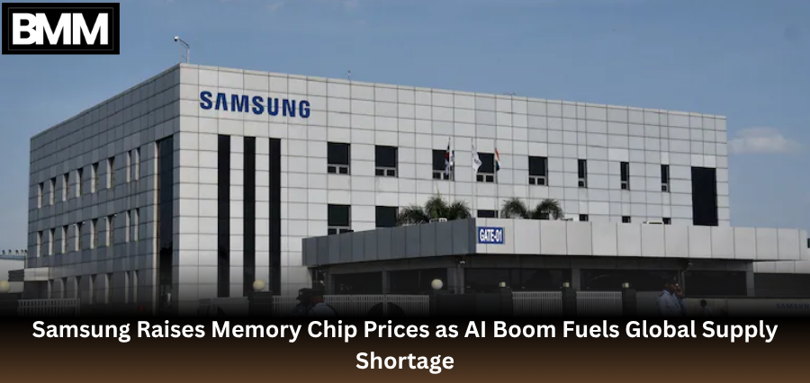 Samsung memory chips Prices as AI Boom Fuels Global Supply Shortage