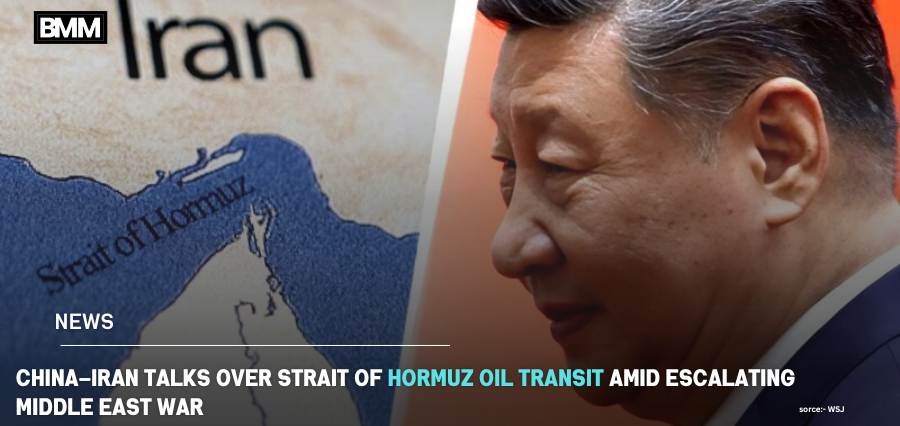 China–Iran Talks Over Strait of Hormuz Oil Transit Amid Escalating Middle East War